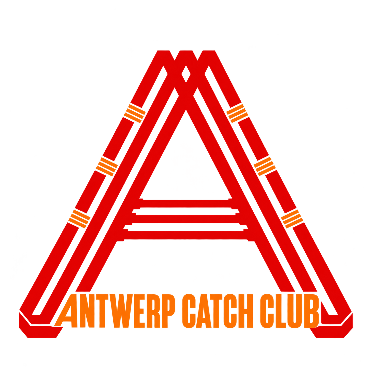 Rood en oranje Antwerp Catch Club-logo